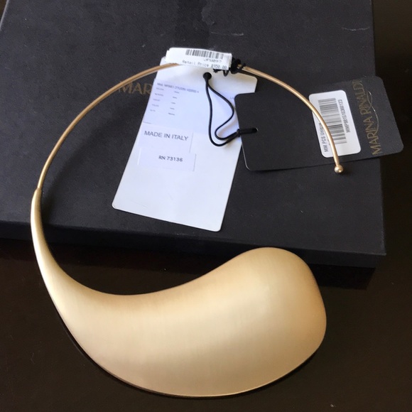 Marina Rinaldi brass half yin-yang golf necklace - Picture 8 of 8